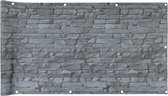 vidaXL-Tuinscherm-steenpatroon-400x90-cm-PVC-grijs
