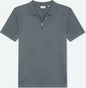 Solution Clothing Zipper - Casual Poloshirt - Regular Fit - Knoopsluiting - Volwassenen - Heren - Mannen - Blauw - XL