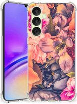 Silicone Case Geschikt voor Samsung Galaxy A35 Smartphone hoesje met doorzichtige rand Bloemen Boeket