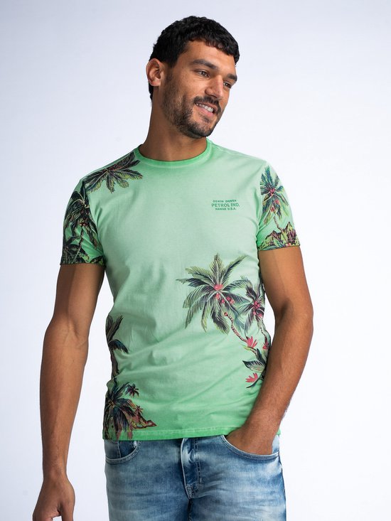 Petrol Industries - Heren Botanical T-shirt Reefquest - Groen - Maat S