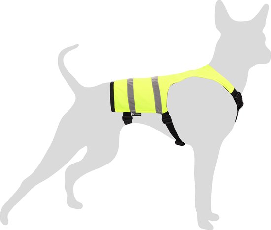 Gilet Flamingo Chien Fluo 32 cm Chien 42 cm Lime bol