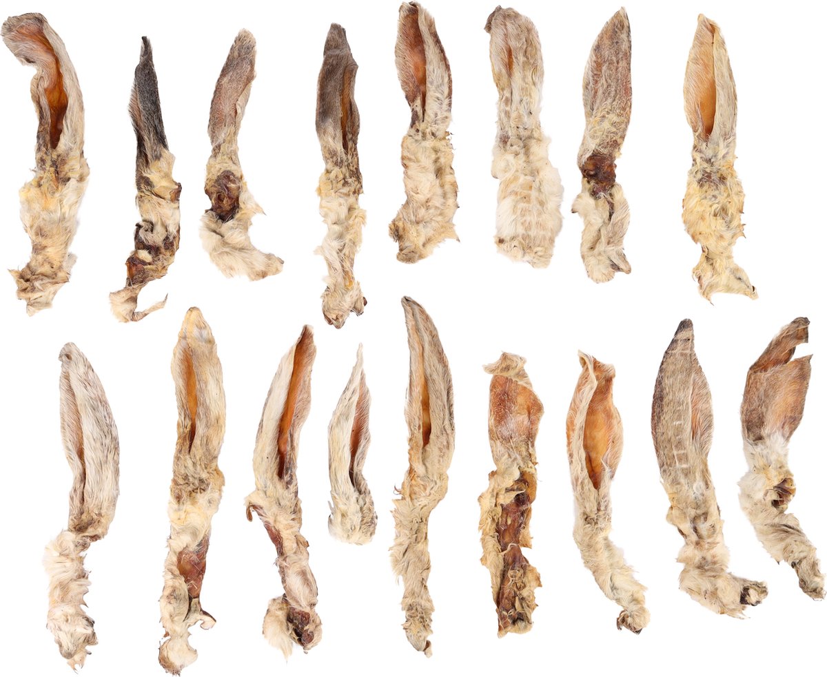 Flamingo Nature - Snack Honden - Nature Snack Konijnenoren Met Haar 200gr - 1st