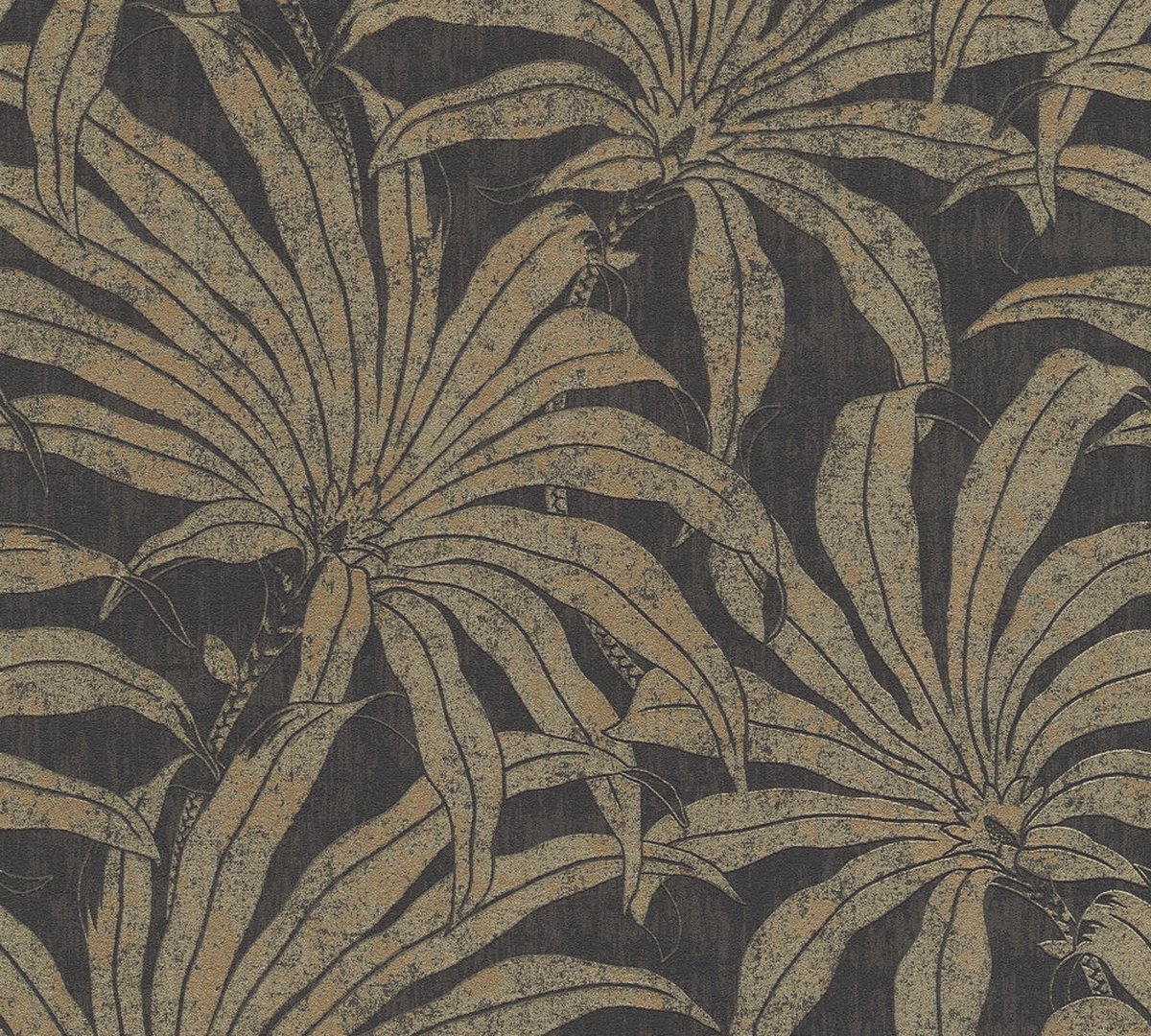 JUNGLE BLOESEM BEHANG | Botanisch - Zwart Goud Brons - A.S. Création Jade 2