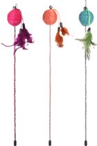 Flamingo Glitty - Speelgoed Katten - Ps Hengel Glitty+bal Multi 42cm Assortiment - 1st