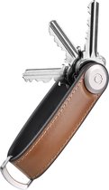 ORBITKEY | Organisateur de clés en cuir hybride | Porte-clés | Sac à clés | Gland | Marron