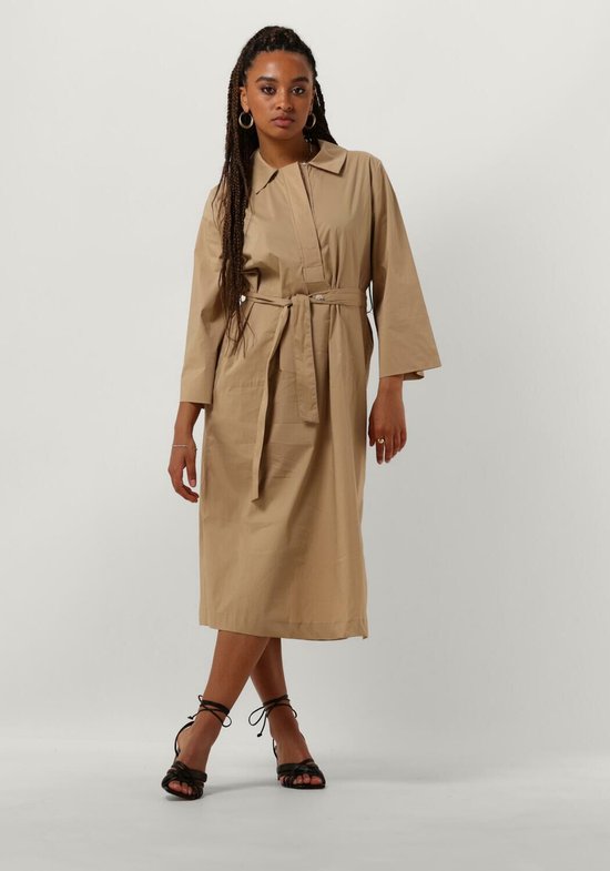 NUKUS Alani Dress Jurken Dames - Kleedje - Rok - Jurk - Cognac - Maat L