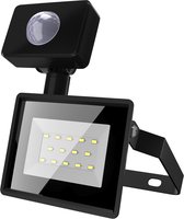 LED Breedstraler met Sensor - Velvalux Glowlit - 10 Watt - Natuurlijk Wit 4000K - Waterdicht IP65 - Flikkervrij