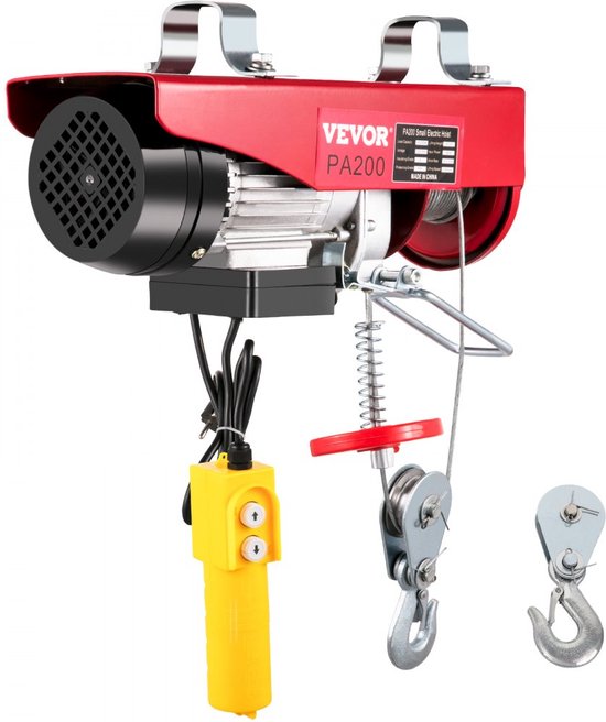 Foto: Kabeltakel electric hoist winch lifting engine crane ceiling garage double line 440lbs