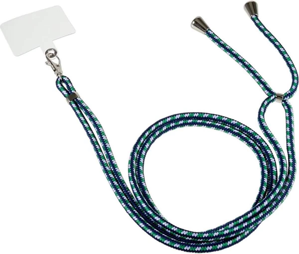 Telefoonkoord Universeel - Draagriem voor Schouder / Nek - touw - Hanger - Telefoonketting - Ketting voor telefoon - Koord voor telefoon - ook voor Sleutelhanger / ID-badgehouder/ Naamplaatje - Groen