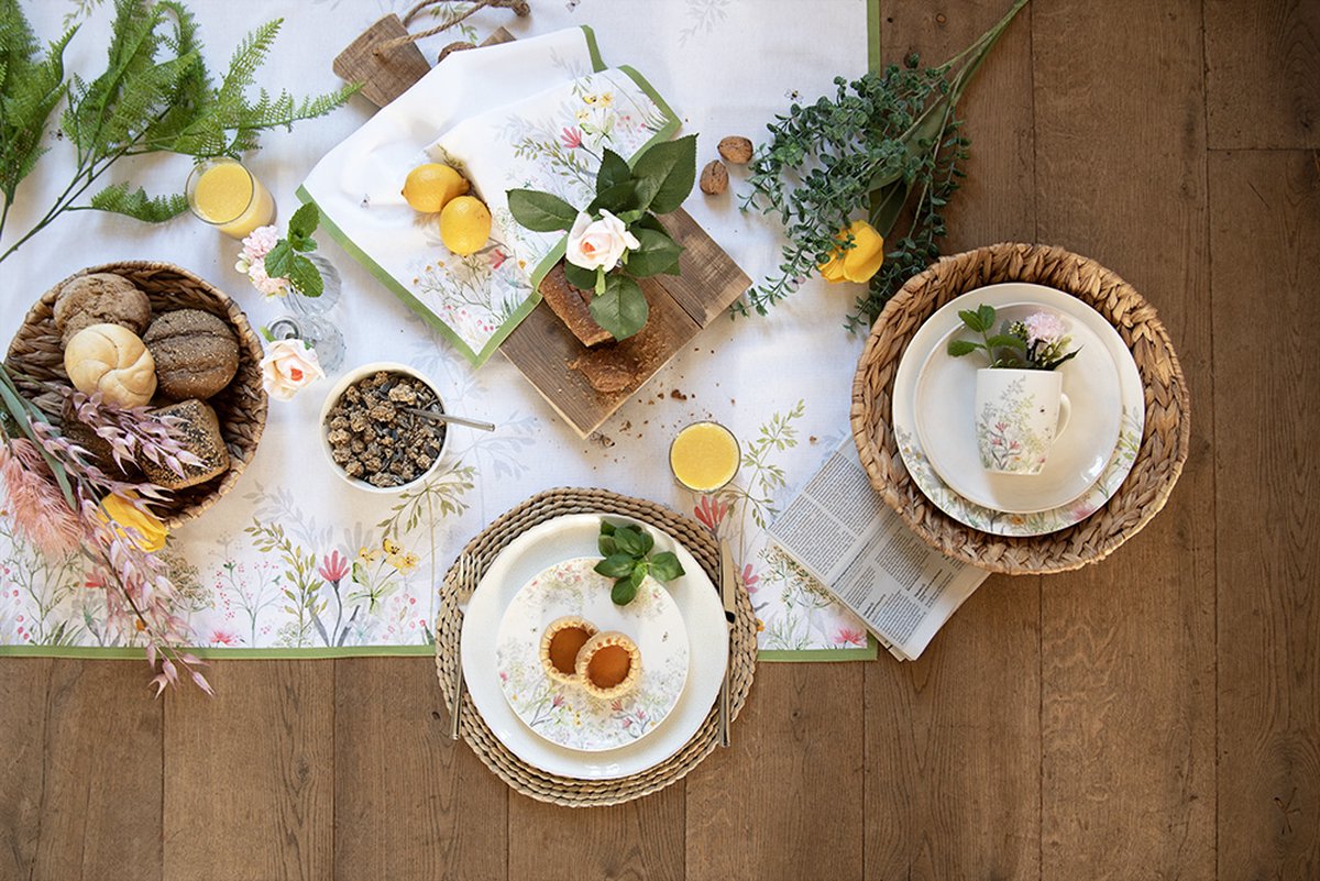 Clayre & Eef Servetten Katoen Set van 6 40x40 cm Wit Katoen — cadeau in Wonen & Interieur - foto 2