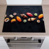 Inductiebeschermer sushi | 91.2 x 52 cm | Keukendecoratie | Bescherm mat | Inductie afdekplaat