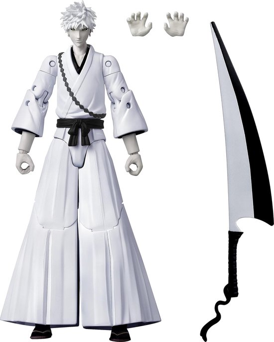 Foto: Ichigo kurosaki witte actiefiguur 17 cm gelede witte ichigo anime figuur met accessoires op basis van bleach anime en manga anime figuur cadeau met populaire zoekwoorden