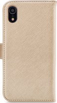 My Style Flex Wallet Telefoonhoesje geschikt voor Apple iPhone XR Hoesje Bookcase Portemonnee - Goud