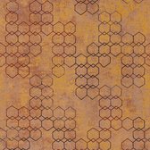 Papier peint graphique Profhome 374243-GU papier peint intissé design légèrement structuré brun or orange brillant 5,33 m2