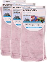 Benson Poetsdoeken - set 6x - extra zacht - microvezel - 2 formaten - roze - schoonmaken