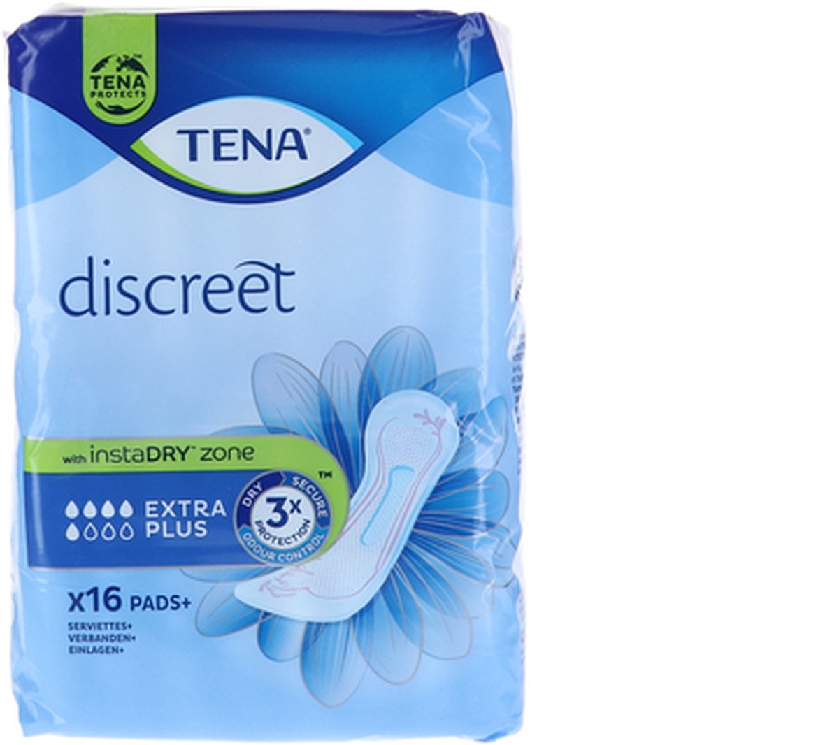Goedkoopste TENA Discreet Extra Plus, 16 stuks . Voordeelbundel met 7 verpakkingen