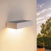 Ledvion Moderne Solar Wandlamp op Zonne-energie met Bewegingssensor, Wit, 6W, 3000K, IP65 Waterdicht & 220 Lumen, Bewegingsdetectie & Schemerschakelaar, Energiezuinig & weerbestendig