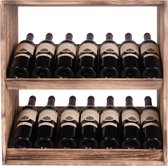 Caverack Andino Display Wijnrek - 14 flessen - Gebrand grenen