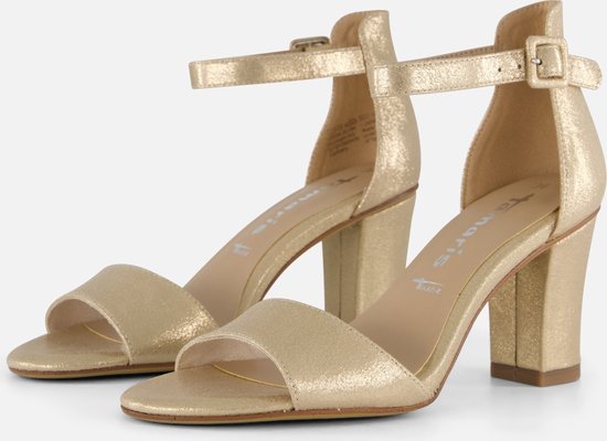 Tamaris Sandalen goud Textiel - Dames - Maat 39