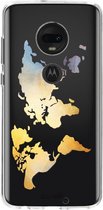 Casetastic Motorola Moto G7 / Moto G7 Plus Hoesje - Softcover Hoesje met Design - Brilliant World Print