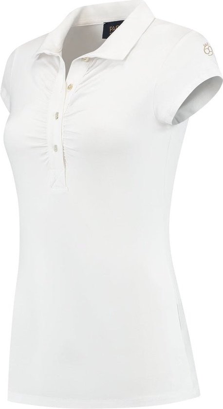 Par 69 Bien Polo S/S White Logo - Golfpolo Voor Dames - Wit - S