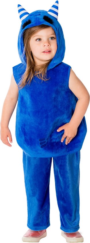 Rubies - Monster & Griezel Kostuum - Grappengriezel Oddbods Pogo Kind Kostuum - Blauw - Maat 96 - Halloween - Verkleedkleding