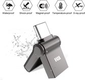USB 3.0 / 1 To / Interface Type-C Téléphone portable / Ordinateur / Dual usage / Mémoire USB portable / Clé USB en métal / Zwart