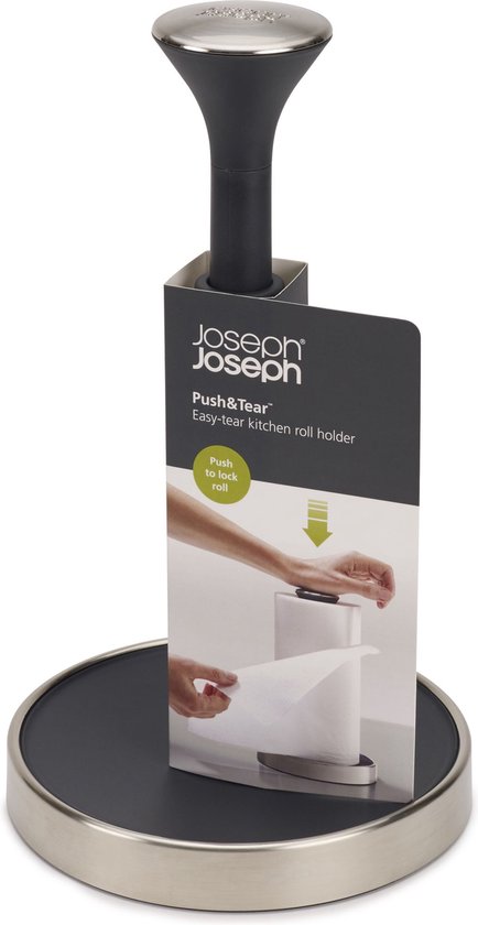 Porte-rouleau de cuisine Joseph Joseph Push & Tear - Grijs