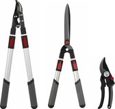 Talen Tools - COMBI DEAL - Kit d'élagage - Premium - 3 pièces - Ébrancheurs, taille-haies et sécateurs - Acier au carbone - Haute qualité