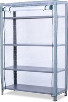Living Beschermhoes met ritssluiting voor binnen en buiten, transparant polyethyleen, 125 x 40 x 185 cm