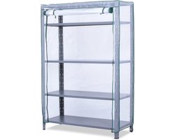 Living Beschermhoes met ritssluiting voor binnen en buiten, transparant polyethyleen, 125 x 40 x 185 cm