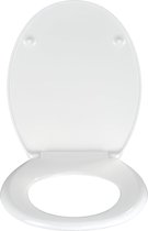 Wc-bril Fish & Cat, toiletbril met hygiënische bevestiging van roestvrij staal, toiletbril van antibacterieel duroplast, 37,5 x 45 cm