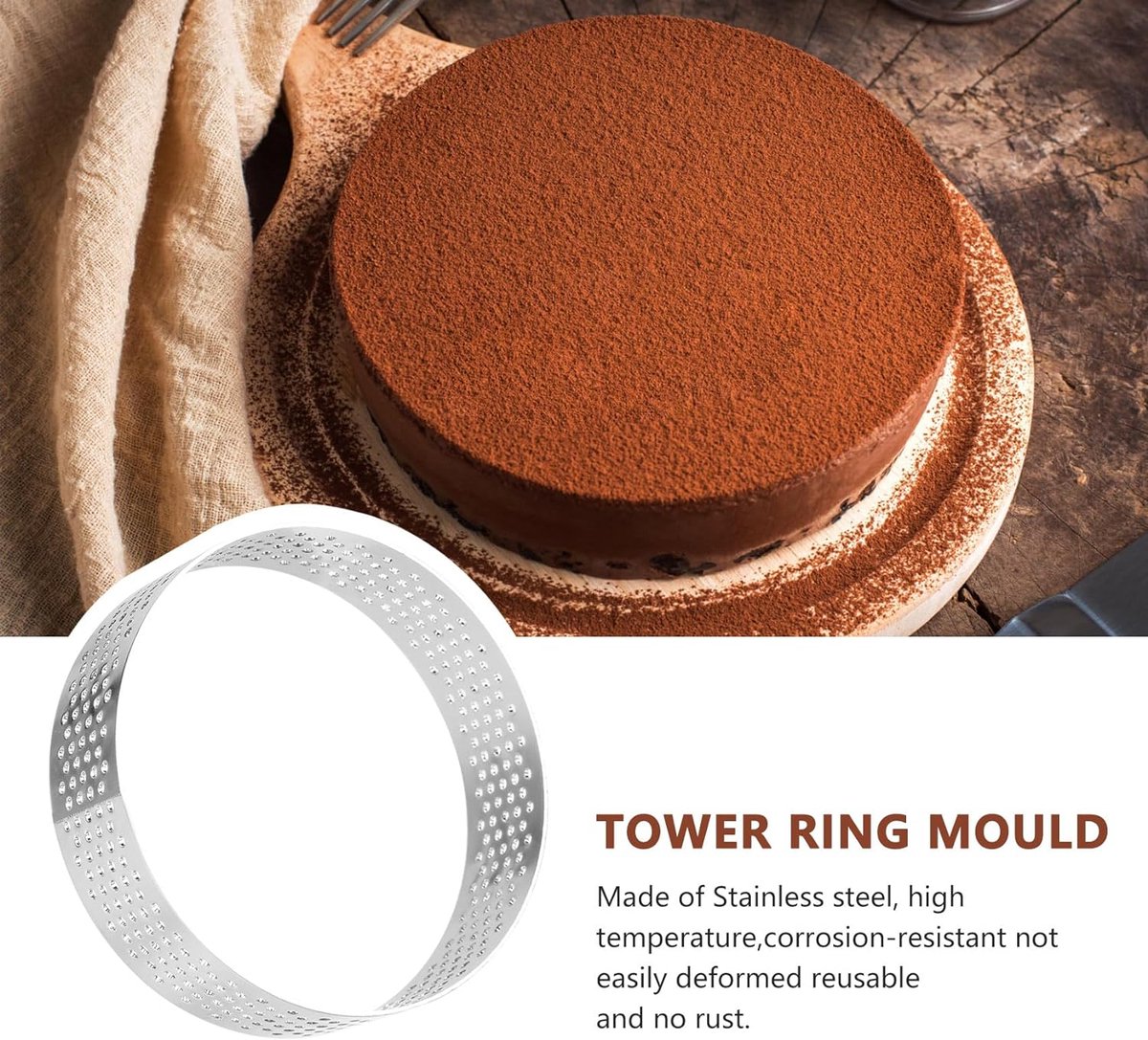 Other Home & Living - 10Pcs Circular Tart Rings with Holes Stainless Steel Fruit Pie Quiches Cake Mousse Mold Kitchen Baki was listed for 482.00 on 3 Nov at 02:38 by szulou in China (ID:656832105