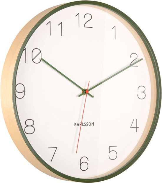 Karlsson Wall Clock Joy - Vert - Ø40cm - Horloge Murale Moderne