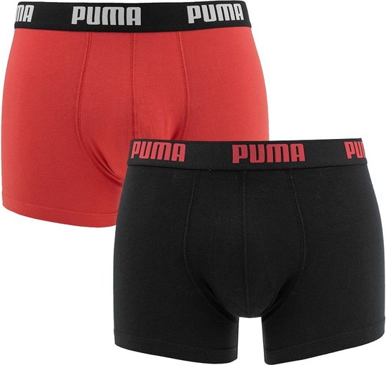Puma Heren Boxershort 2-pak- Zwart - rood - XXL