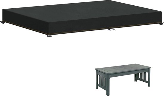 Afdekking voor tafeltennistafel, outdoor, 165 × 70 × 185 cm, 600D