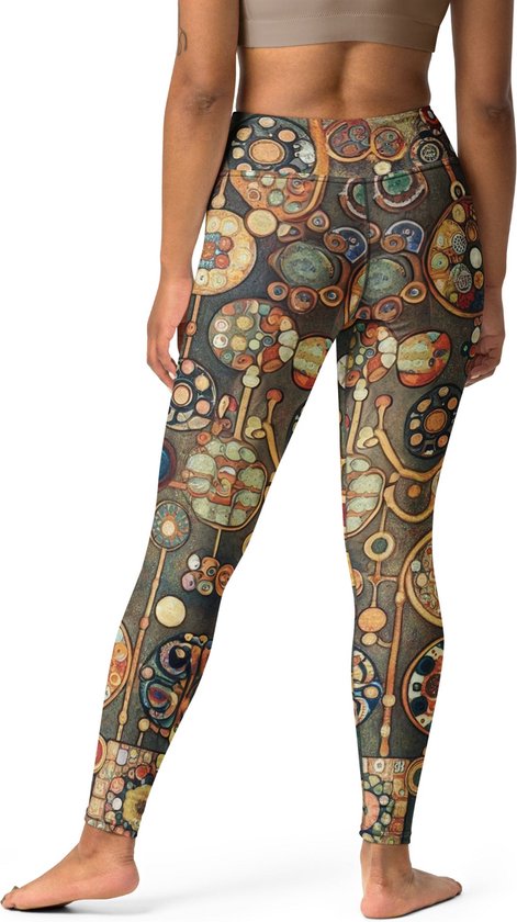 Gustav Klimt 'Appelboom I' ("Apple Tree I") Beroemde Schilderij Yoga Leggings | Premium Kunst Yoga Legging Dames | XS