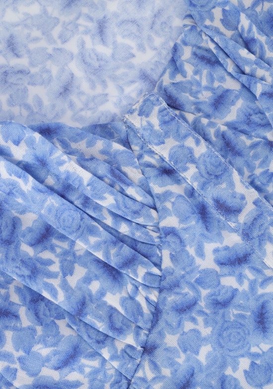 Na-kd Organic Gathered Detail Long Sleeve Blouse Blouses & Tunieken - Blauw
