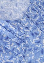 Na-kd Organic Gathered Detail Long Sleeve Blouse Dames - Jurken - Blauw - Maat 40