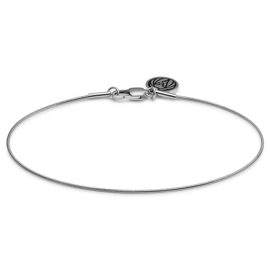 Essentials | 1 mm Zilverkleurige Armband met Slangenschakels