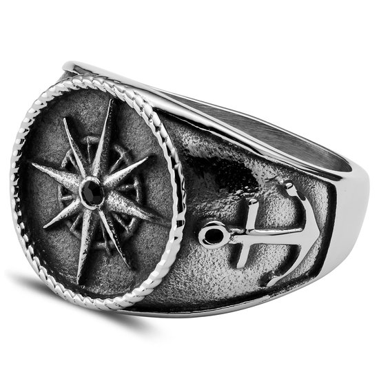 Leon Zilverkleurige Gravel Ring