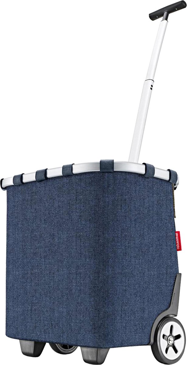 Bol.com Reisenthel Carrycruiser Boodschappentrolley - 40L - Herringbone Donkerblauw aanbieding