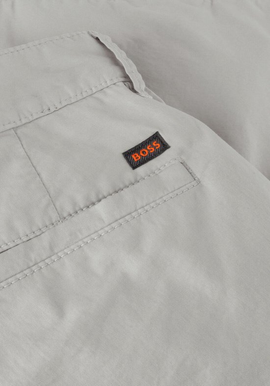 Slim-fit chinos in stretch-cotton satin - Light Brown - Hugo Boss