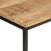 vidaXL - Wandtafel - 90x30x75 - cm - massief - ruw - mangohout - en - ijzer