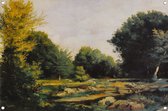 De weide - Pierre-Auguste Renoir posters - Natuur poster - Tuinposters Landschap - Tuinposter - Schutting poster - Decoratie tuin tuinposter 150x100 cm