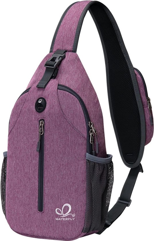 Sling bag, crossbody bag, schoudertas, uniseks, geschikt voor wandelen, fietsen, bergbeklimmen en reizen, dagrugzak