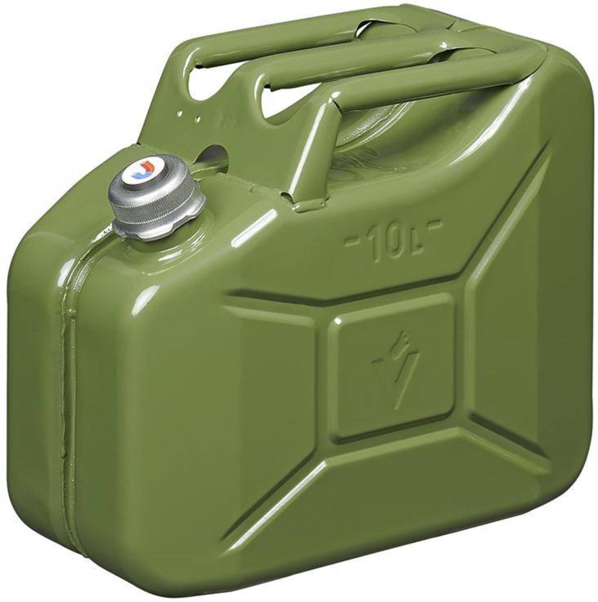 Pro Plus Jerrycan - 10 liter - legergroen - metaal -