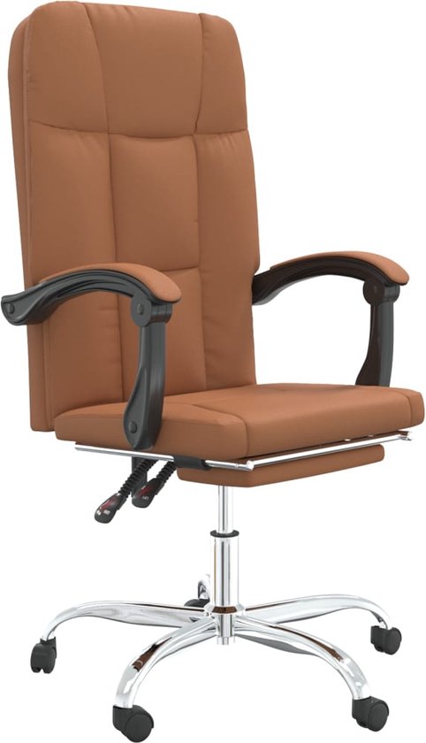vidaXL-Kantoorstoel-verstelbaar-kunstleer-bruin