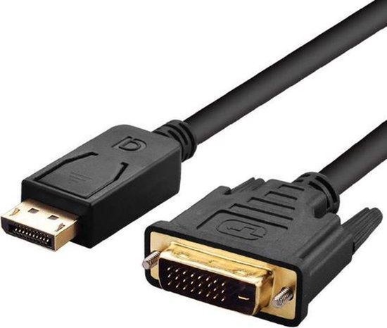 Techvavo® DisplayPort naar DVI Adapter - DP naar DVI Kabel - Full HD 1080P Resolutie - 1.8 meter - Techvavo®