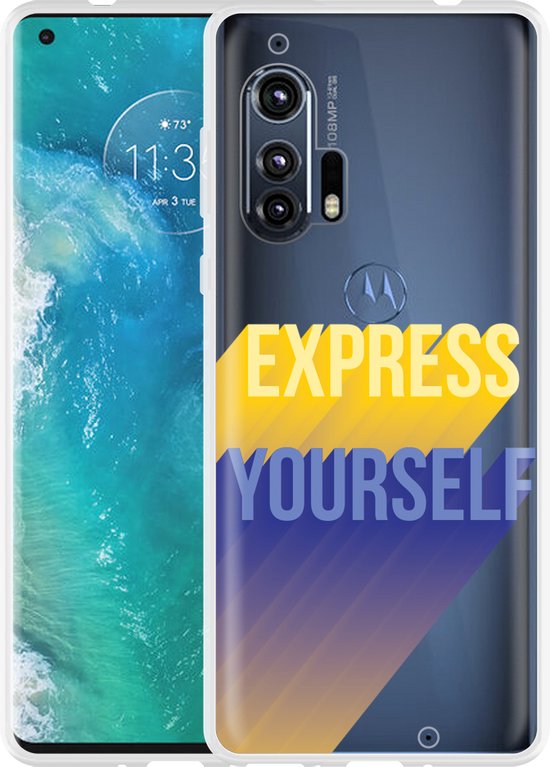 Motorola Edge Plus Hoesje Express Yourself Designed by Cazy